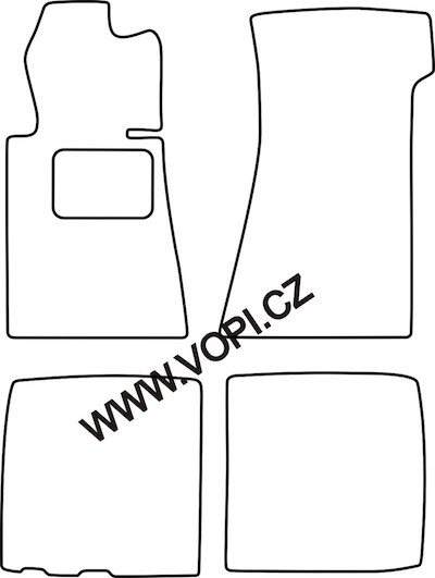 Textil-Autoteppiche Mercedes SL R107/C107 Roadster/Coupe 1971 - 1988 Autofit (2971)